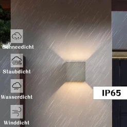 NETTLIFE Set de 4 Lampes Murales LED Ext, Blanc Chaud IP65, Anthracite, pour Maison, Cage d Escalier