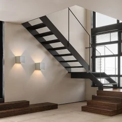 NETTLIFE Set de 4 Lampes Murales LED Ext, Blanc Chaud IP65, Anthracite, pour Maison, Cage d Escalier