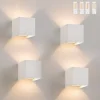 NETTLIFE Set de 4 Lampes Murales LED Ext, Blanc Chaud IP65, pour Maison, Chambre, Couloir, Cage d Escalier