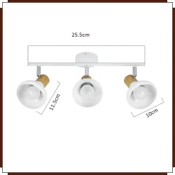 NETTLIFE Spot de plafond vintage E14 intérieur industriel abat-jour en fer orientable sans ampoule