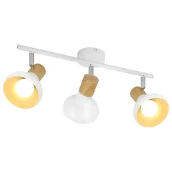 NETTLIFE Spot de plafond vintage E14 intérieur industriel abat-jour en fer orientable sans ampoule