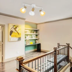 NETTLIFE Spot de plafond vintage E14 intérieur industriel abat-jour en fer orientable sans ampoule