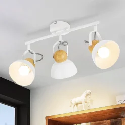 NETTLIFE Spot de plafond vintage noir E27 orientable lampe de couloir rétro métal industriel orientable