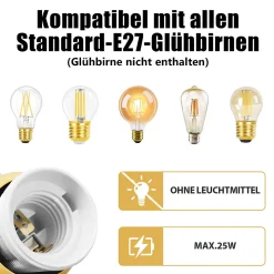 NETTLIFE Spot de plafond vintage noir E27 orientable lampe de couloir rétro métal industriel orientable