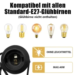 NETTLIFE Spot de plafond vintage noir E27 orientable rétro entrée salon chambre