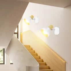 NETTLIFE Spot de plafond 1 flamme plafonnier blanc spot de couloir industriel E14 intérieur orientable