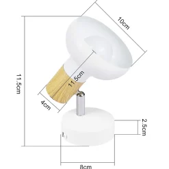NETTLIFE Spot de plafond 1 flamme plafonnier blanc spot de couloir industriel E14 intérieur orientable