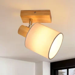 NETTLIFE Spot de Plafond Couloir Mural Moderne en Bois E14 MAX.40W pour Salon Chambre Cuisine (sans Ampoule)