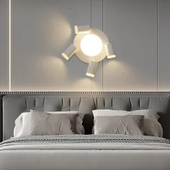 NETTLIFE Spot de plafond 4 ampoules rond 20W 3000K GU10 installation facile blanc chaud orientable moderne