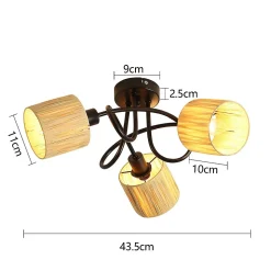 NETTLIFE Spot De Plafond 3 Feux Plafonnier Couloir - Plafonnier Vintage