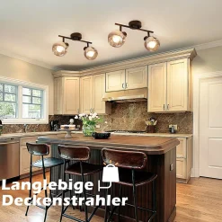 NETTLIFE Spot de plafond spots de plafond noirs GU10-2 moderne