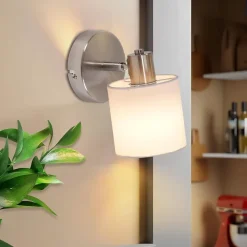 NETTLIFE Spot E14 Max 40 W Couloir Moderne Nickel Applique Murale Lampe pour Salon Chambre Cuisine