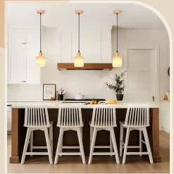 NETTLIFE Suspension bois blanc diamètre 173 cm E14 1 flamme lampe de salle à vintage rustique