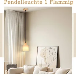 NETTLIFE Suspension bois blanc diamètre 173 cm E14 1 flamme lampe de salle à vintage rustique