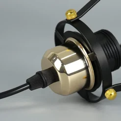 NETTLIFE Suspension E27 noir Diam.15cm vintage métal pour salle à manger cuisine salon restaurant 150cm