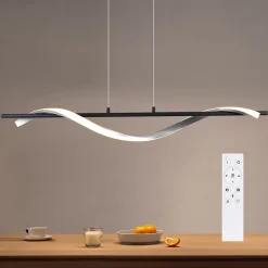 NETTLIFE Suspension LED Argenté 100cm Aluminium Dimmable