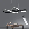 NETTLIFE Suspension LED Silicone Noir 75cm Dimmable avec Télécommande