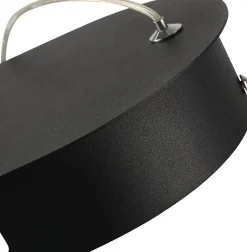 NETTLIFE Suspension LED Silicone Noir 75cm Dimmable avec Télécommande