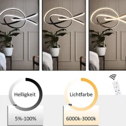 NETTLIFE Suspension Noir Vintage 5 flammes Suspension Réglable en hauteur en métal 62W, E27 Industriel Rétro