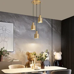 NETTLIFE suspension table à manger lampe suspendue lampe suspension vintage 3 flammes ronde design moderne E27