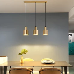 NETTLIFE suspension table à manger lampe suspendue vintage salle à manger 3 flammes à manger or design moderne métal E27