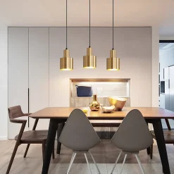 NETTLIFE suspension table à manger lampe suspendue vintage salle à manger 3 flammes à manger or design moderne métal E27