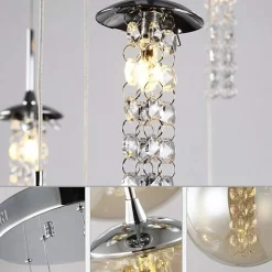 NETTLIFE Suspension table de salle à manger Suspension réglable en hauteur Lustre Suspension à 10 flammes en verre