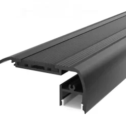 Nez de Marche Alu 2M Noir pour Ruban LED 10mm - SILAMP