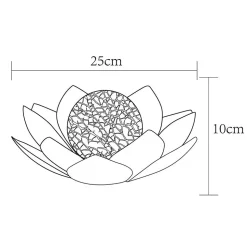 Nénuphar solaire en métal gris- diffuseur en verre avec effet verre brisée- Diamètre 25cm- 7 Lumens- Eclairage extérieur Jardin