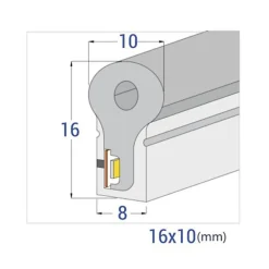 Néon Flexible LED 220V 50M Dimmable 120LED/m Rose - SILAMP