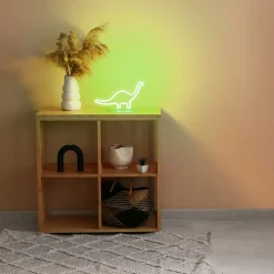 Néon LED dinosaure diplodocus vert IP20 H.19cm 5W Seynave