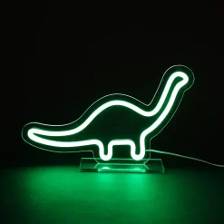 Néon LED dinosaure diplodocus vert IP20 H.19cm 5W Seynave