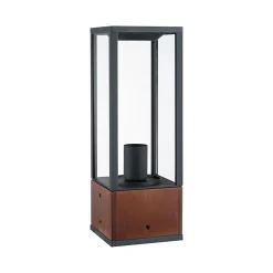 Objet lumineux Timba IP44 carré 400mm max. 60W 230V Bois E27 Bois