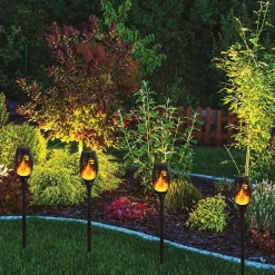 OLYMPIA : lampe solaire LED effet flamme, 51 cm