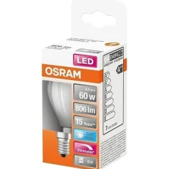 OSRAM - LED sphérique verre dépoli variable 6.5W E14 806lm froid