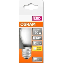 OSRAM Ampoule LED Spherique verre depoli 7W60 E27 chaud