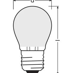 OSRAM Ampoule LED Spherique verre depoli 7W60 E27 chaud