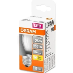 OSRAM Ampoule LED Spherique verre depoli 2,5W25 E27 chaud
