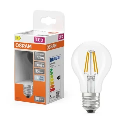 OSRAM Lampe LED Ampoule étoile forme A 40 filament 3,4 W transparente E27