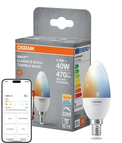 OSRAM Lampe LED SMART+ B40 4,9 W E14 flamme blanc réglable