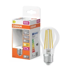 OSRAM Lampe LED Superstar forme ampoule A 60 DIM 5,9 W transparente E27
