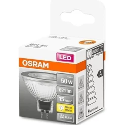 OSRAM Spot MR16 LED 36 verre 8W GU5,3 621lm 2700K - Blanc chaud