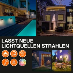 OSRAM Spot solaire ENDURA RGBW avec capteur de lumière du jour