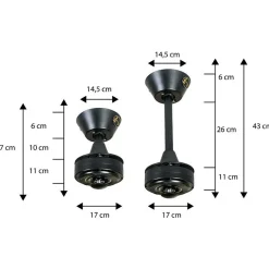 Ouray 2 de Klassfan - Ventilateur de plafond et destratificateur moteur DC Laiton avec Lumière pales bois clair 10 à 20 m²