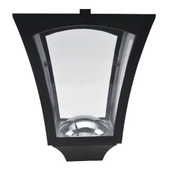 Outsunny Luminaire extérieur solaire lampadaire lanterne classique LED 40 Lm dim. 18L x 18l x 160H cm noir