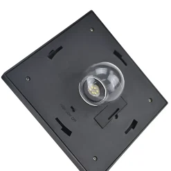 Outsunny Luminaire extérieur solaire lampadaire lanterne classique LED 40 Lm dim. 18L x 18l x 160H cm noir