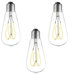 Pack 3 ampoules E27 LED décoratives Spirale Flower