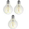 Pack 3 grandes ampoules E27 LED Déco filament Spirale Flower