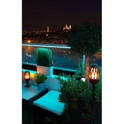 Pack 4 Lampes LED de jardin effet flamme BOMBALIGHT