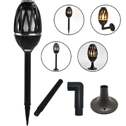 Pack 4 Lampes LED de jardin effet flamme BOMBALIGHT